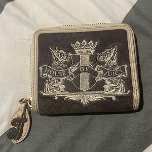 Vintage Juicy Scotty dog velour and leather wallet